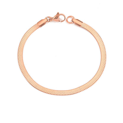 Stella Herringbone Chain Bracelet