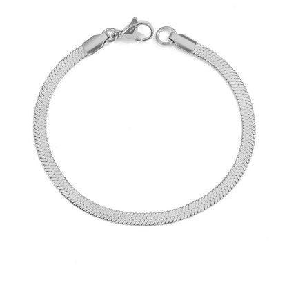 Stella Herringbone Chain Bracelet