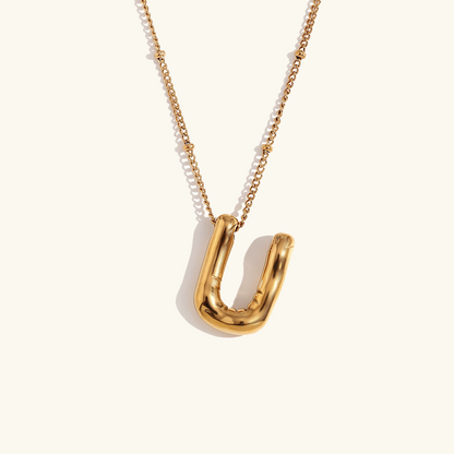 Personalized Bubble Initial Necklace