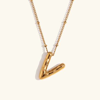 Personalized Bubble Initial Necklace