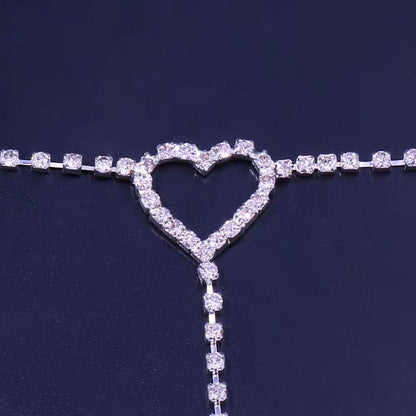 Shimmering Heart Leg Chain