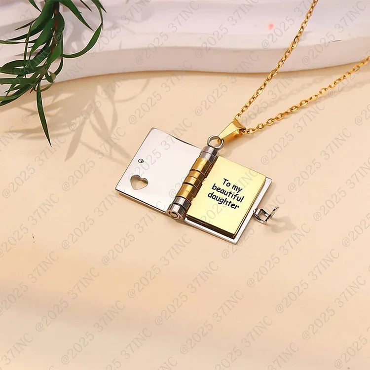 For Daughter - Star In The Universe Book Necklace