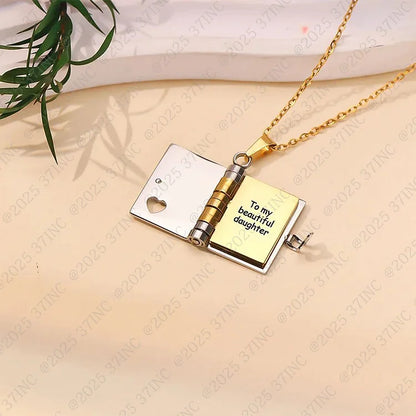 For Daughter - Star In The Universe Book Necklace