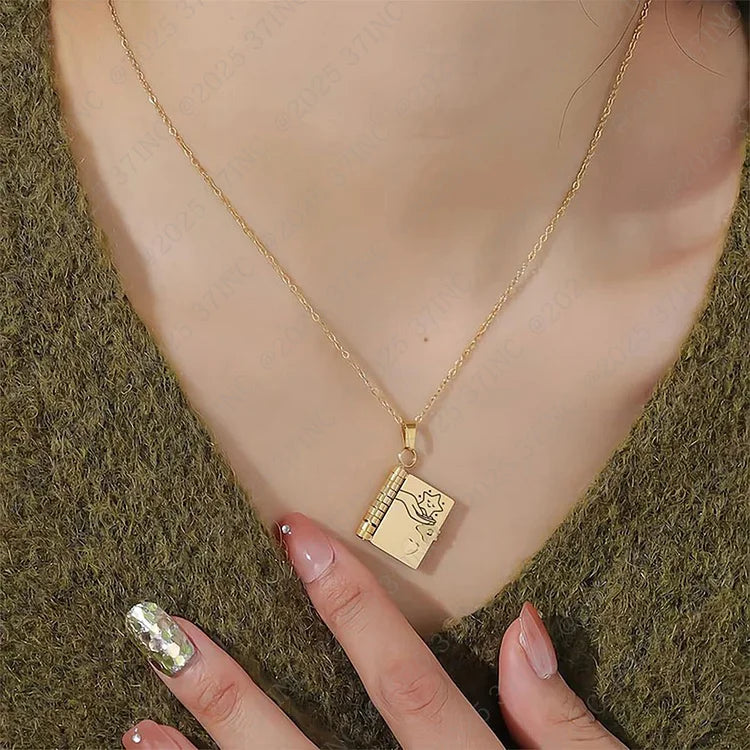 For Daughter - Star In The Universe Book Necklace