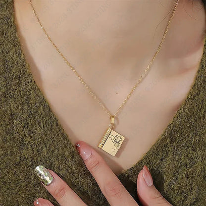For Daughter - Star In The Universe Book Necklace