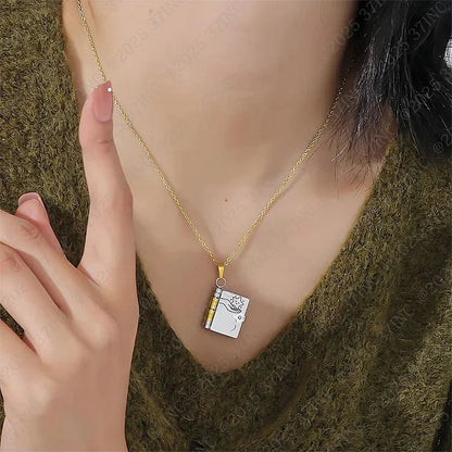 For Daughter - Star In The Universe Book Necklace