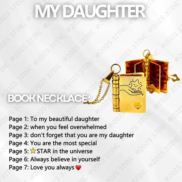 For Daughter - Star In The Universe Book Necklace