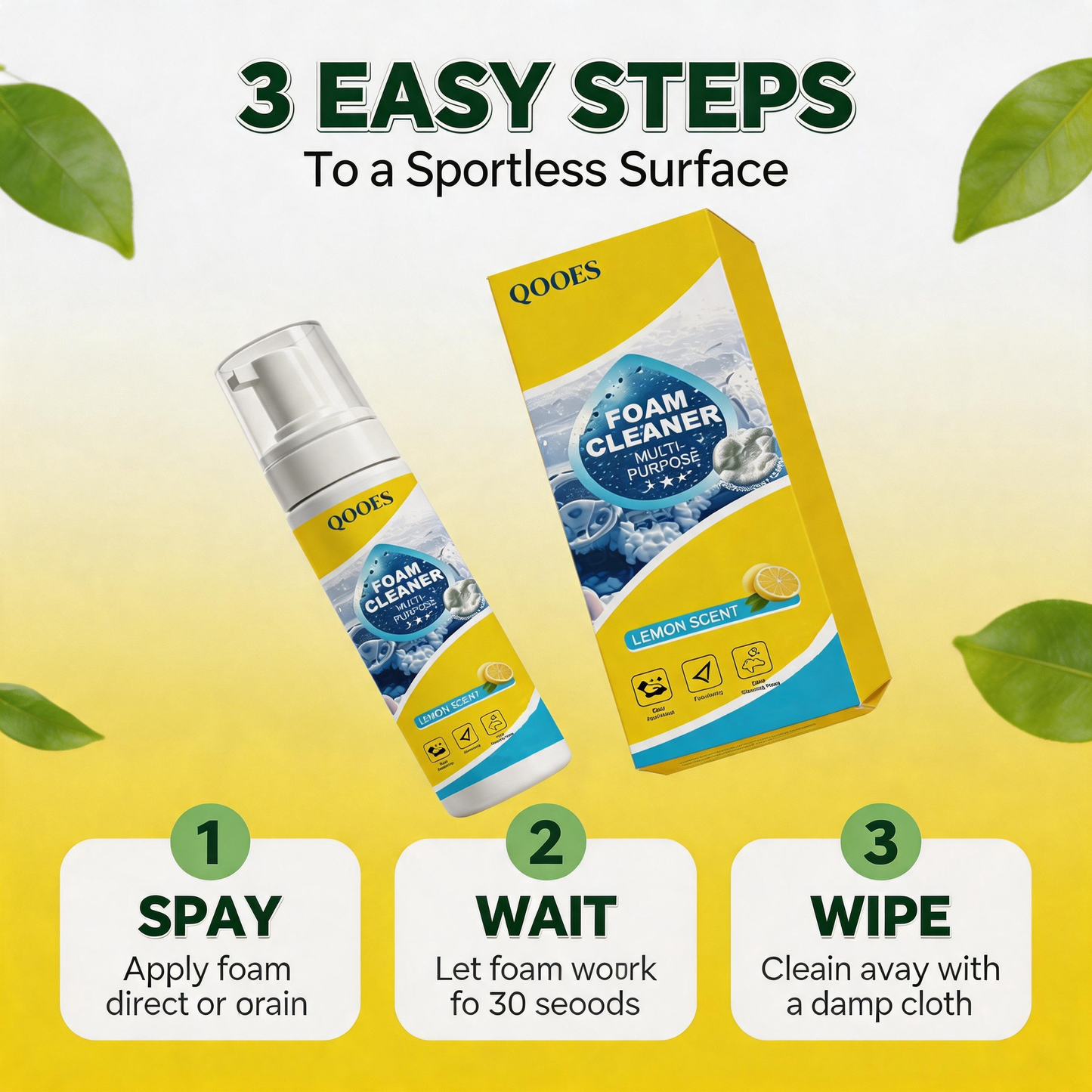 Qooes-Multi-functional cleaning spray-Clean Stains Instantly — No Water Needed