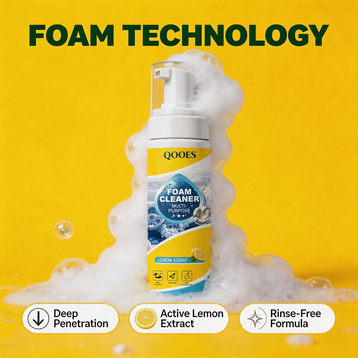 Qooes-Multi-functional cleaning spray-Clean Stains Instantly — No Water Needed