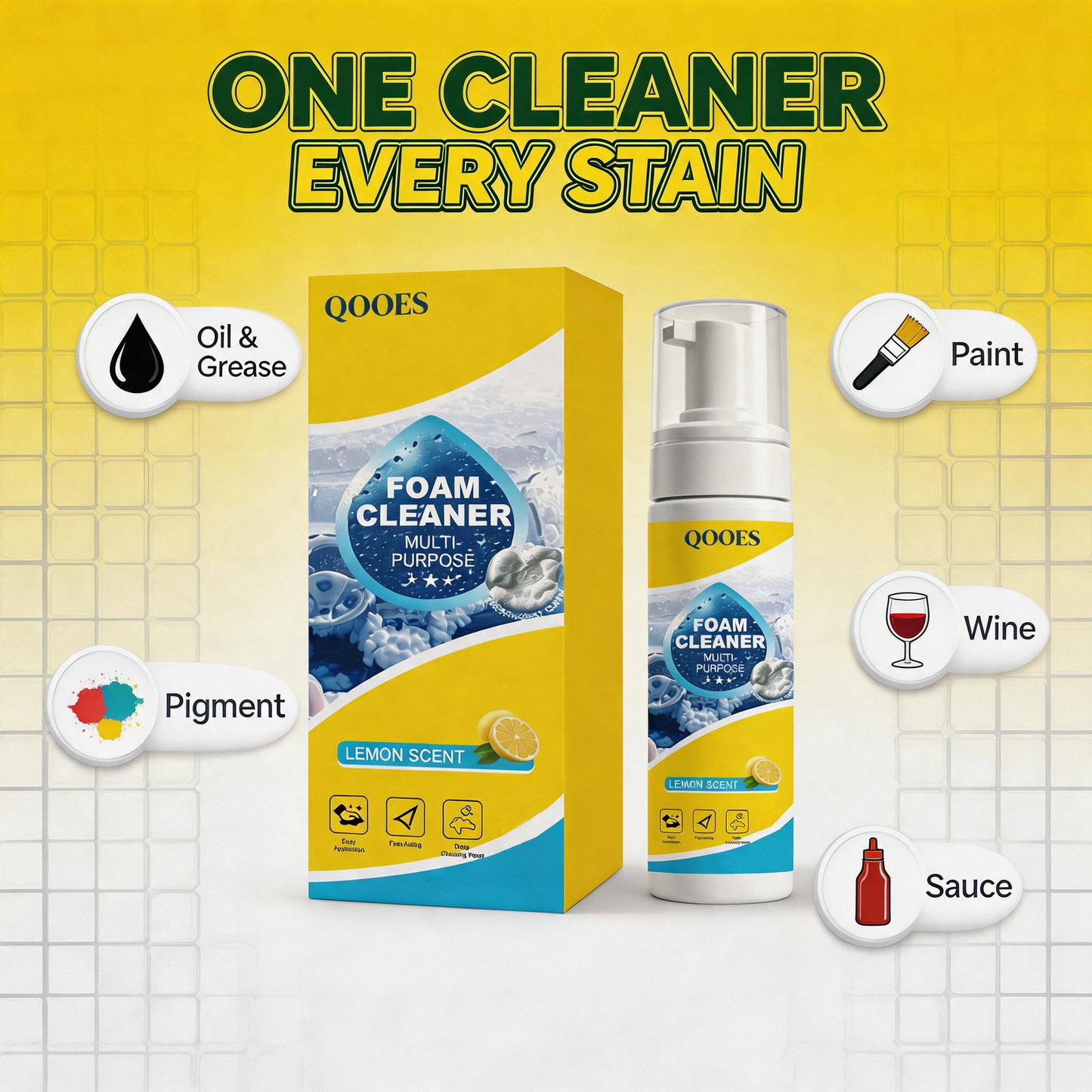 Qooes-Multi-functional cleaning spray-Clean Stains Instantly — No Water Needed
